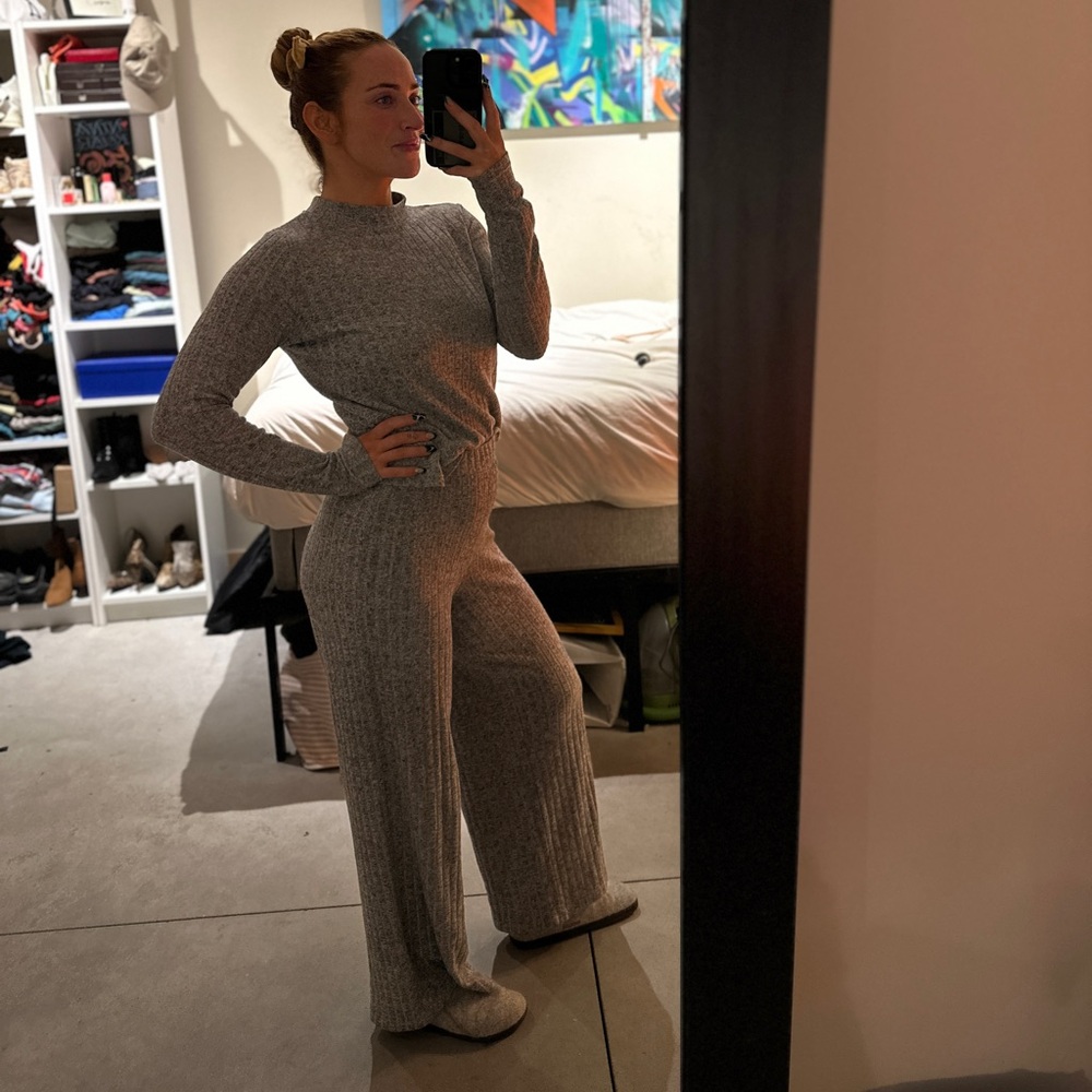 Noisy May two piece heather grey loungewear size medium